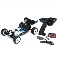 Losi 1/16 Mini-B 2WD Buggy Brushed RTR, Black/White Blk -Losi Sales LOS01016T2 A08 F05FWOLI