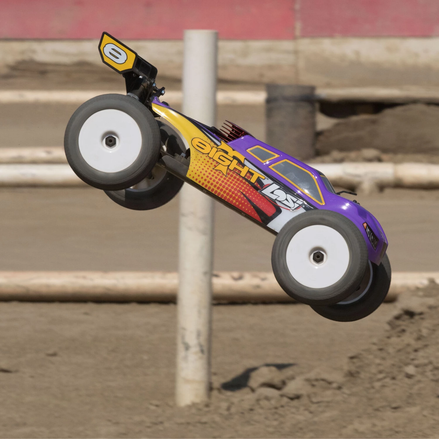 Losi 1/8 8IGHT-T 4WD Nitro Truggy RTR, Purple/Yellow 14 Losi 1/8 8IGHT-T 4WD Nitro Truggy RTR, Purple/Yellow - Image 12