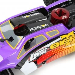 Losi 1/8 8IGHT-T 4WD Nitro Truggy RTR, Purple/Yellow 35 Losi 1/8 8IGHT-T 4WD Nitro Truggy RTR, Purple/Yellow -Losi Sales LOS04011V2 A12 DTLKYZXT