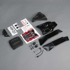 Losi Painted Body Set, Red: Lasernut U4