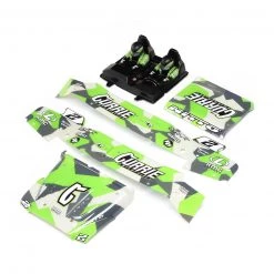 Losi Body/Driver Set, Green, Silkscreened: Hammer Rey