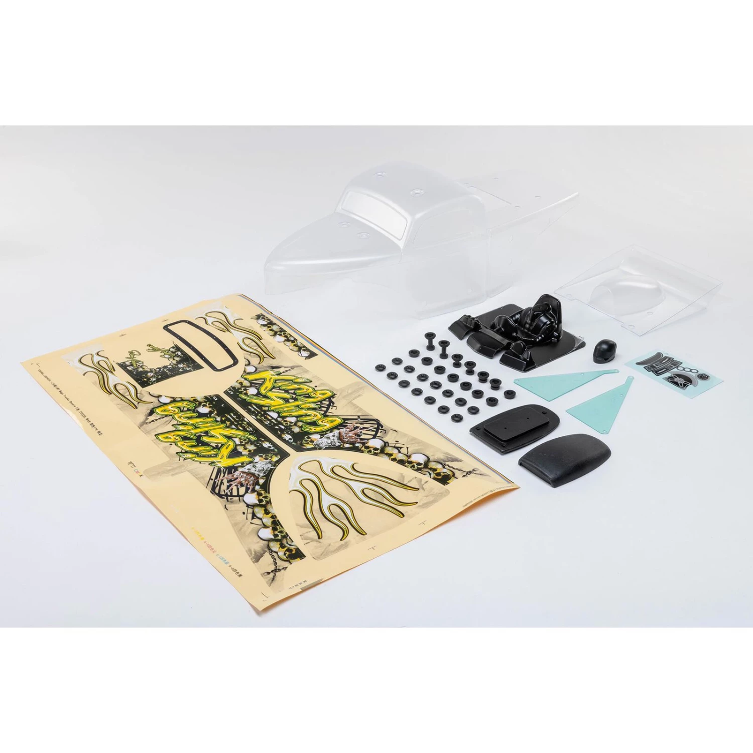 Losi Body & Wing Set, Clear, King Sling: LMT Mega 3 Losi Body & Wing Set, Clear, King Sling: LMT Mega