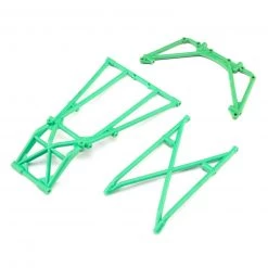Losi Rear Cage and Hoop Bars, Green: LMT