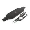 Losi Chassis w Brace plate 4mm Black DBXL-E