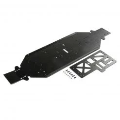 Losi Chassis with Brace, 4mm Black: DBXL-E 2.0