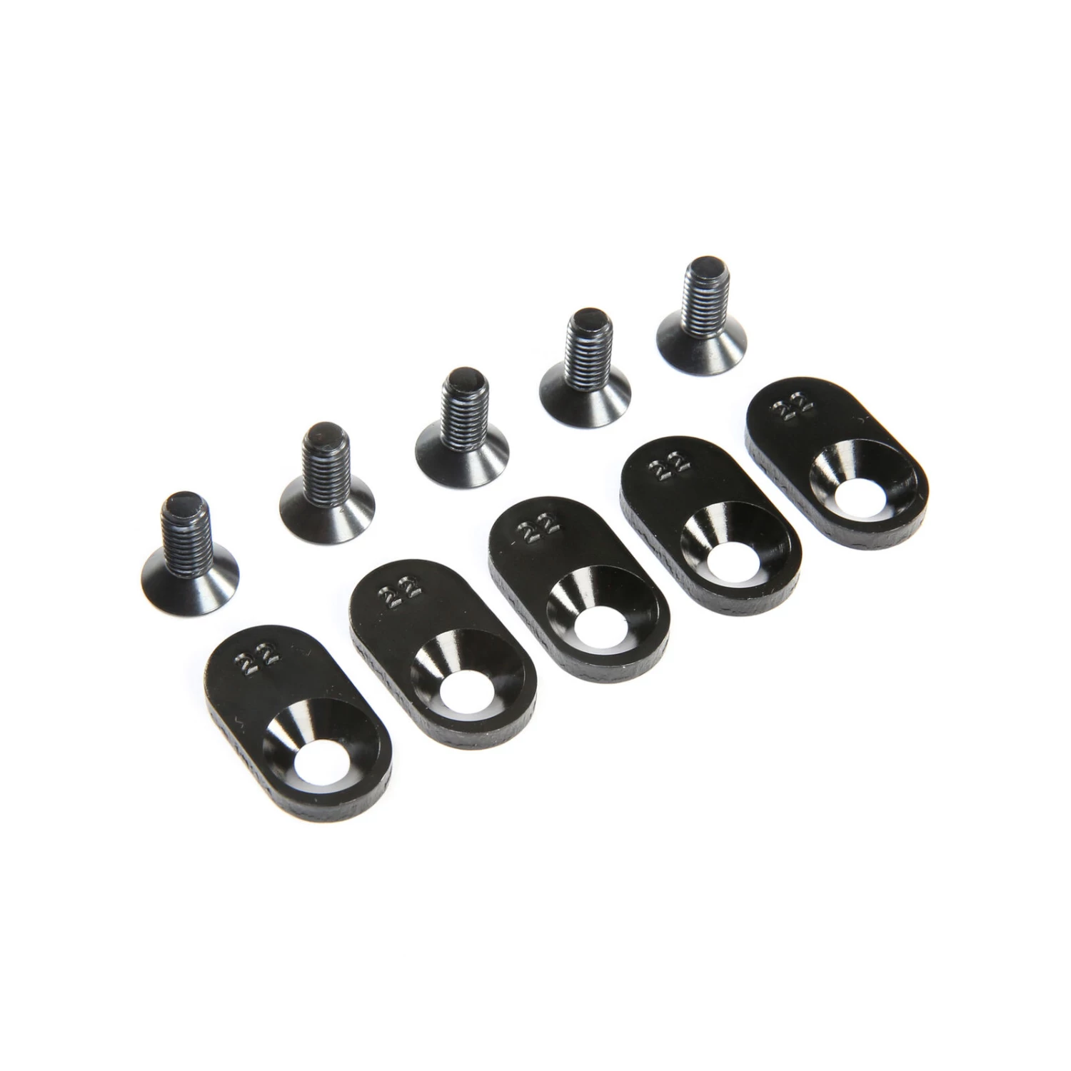Losi Engine Mount Insert and Screws 22T, Black (5): 5ive-T 2.0 (fits 62T spur) 3 Losi Engine Mount Insert and Screws 22T, Black (5): 5ive-T 2.0 (fits 62T spur)