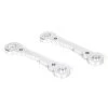 Losi Front Hinge Pin Braces, Aluminum, Silver (2): MTXL