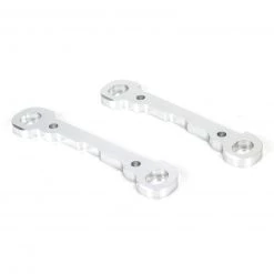 Losi Front Hinge Pin Braces, Aluminum, Silver (2): MTXL
