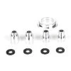 Losi Engine Mount Spacer and Clutch Mount, Aluminum, Silver: MTXL