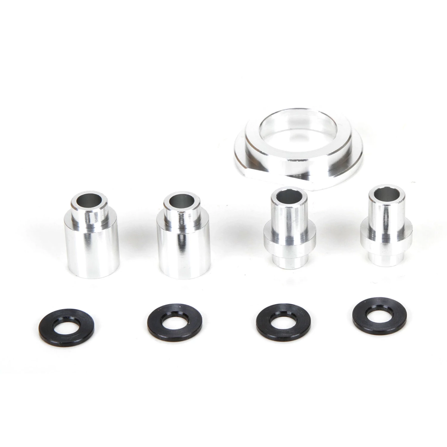 Losi Engine Mount Spacer and Clutch Mount, Aluminum, Silver: MTXL 3 Losi Engine Mount Spacer and Clutch Mount, Aluminum, Silver: MTXL