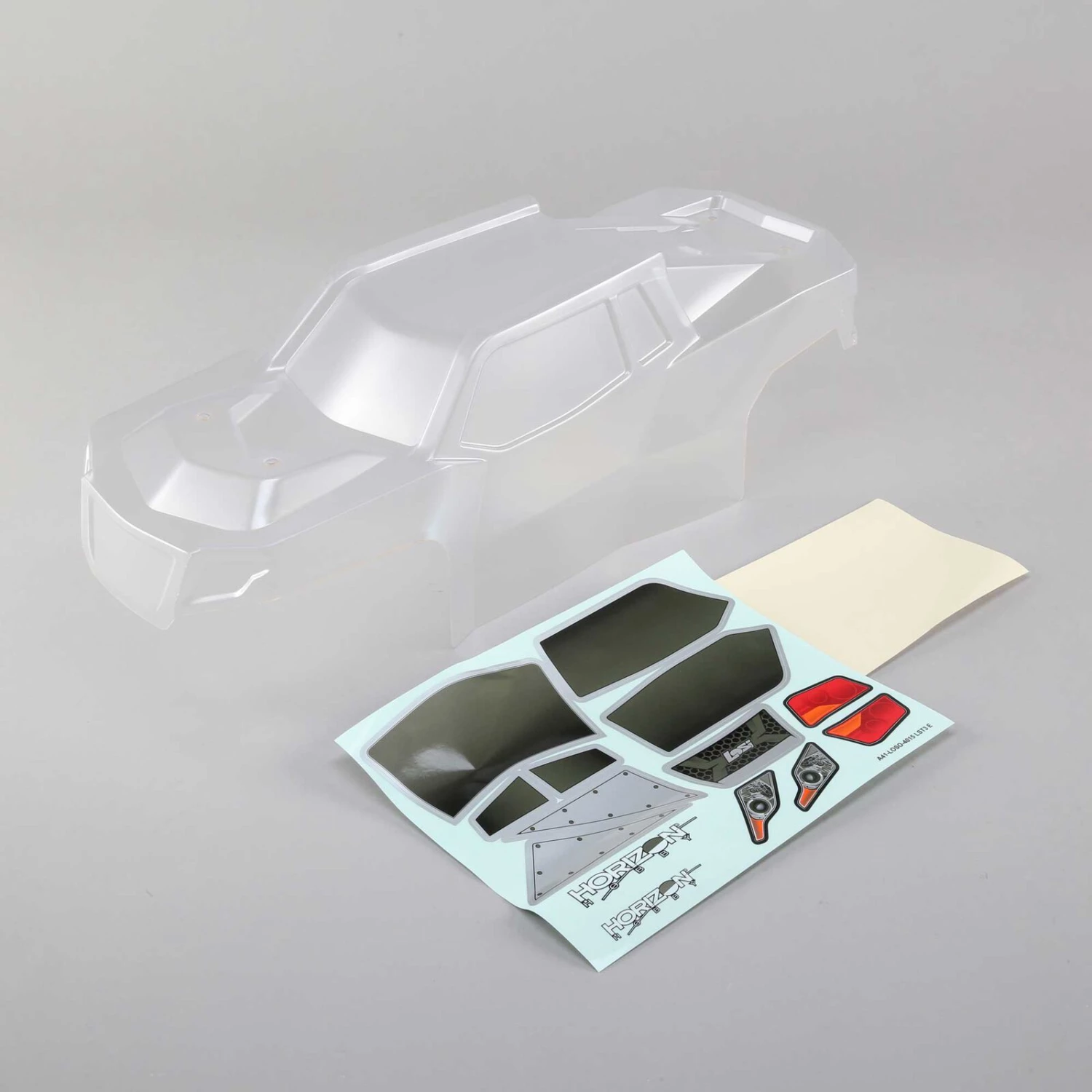 Losi Body Set with Window Mask, Clear: LST 3XL-E 3 Losi Body Set with Window Mask, Clear: LST 3XL-E