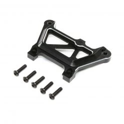 Losi Front Top Plate, Aluminum Black: DBXL-E 2.0