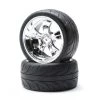 Losi Mounted RR 5-Spoke Wheel Tire 54x30mm Chrome (2) -Losi Sales LOS43039 A0 HMPYL5CA