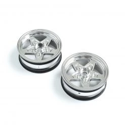 Losi Front Wheel, Chrome (2): 22S Drag