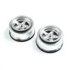Losi Rear Wheel, Satin Chrome (2): 22S Drag