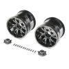 Losi 1/8 420S Force Front/Rear 4.1 Wheels with Cap, Black Chrome, 20mm Hex (2): XXL/2