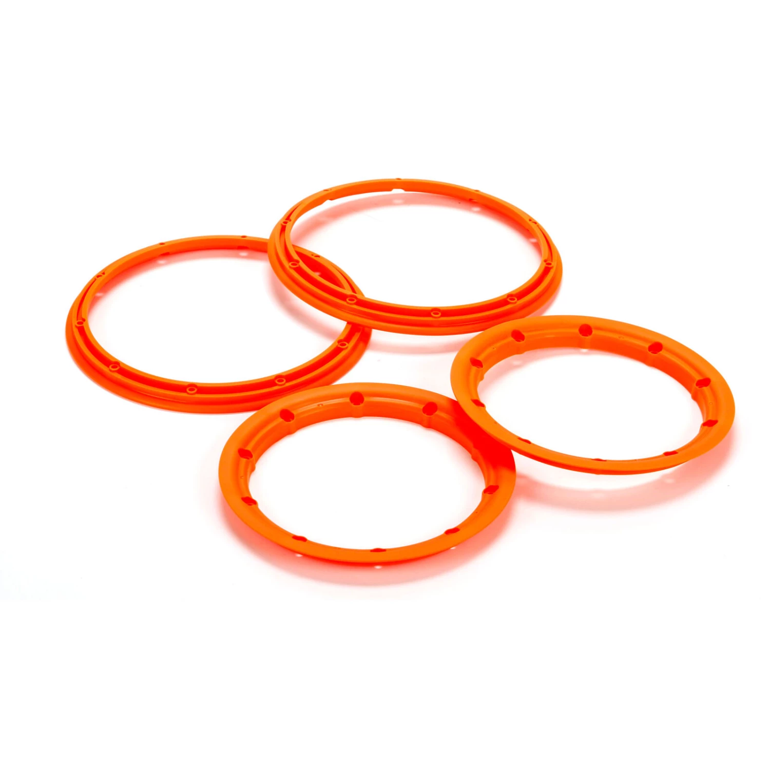 Losi Beadlock Set, Inner & Outer, Fluorescent Orange(2): 5T 3 Losi Beadlock Set, Inner & Outer, Fluorescent Orange(2): 5T