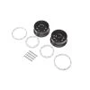 Losi Wheel Black Beadlock Silver (2) DBXL-E