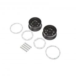 Losi Wheel Black Beadlock Silver (2) DBXL-E