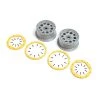 Losi Wheels, Silver, Yellow Beadlock (2): DBXL 2.0 -Losi Sales LOS45036 A00 BVVNKPLX