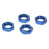 Losi Wheel Nuts, Blue Anodized (4): 5IVE-T, MINI WRC