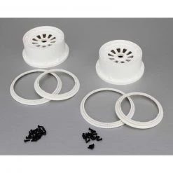 Losi 1/5 Wheel and Beadlock Set 4.75, 24mm Hex, White (2): 5IVE-T
